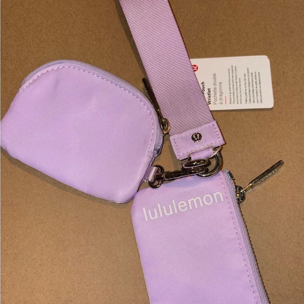 Lululemon Lavender Dual Pouch Wristlet - Picture 1 of 1